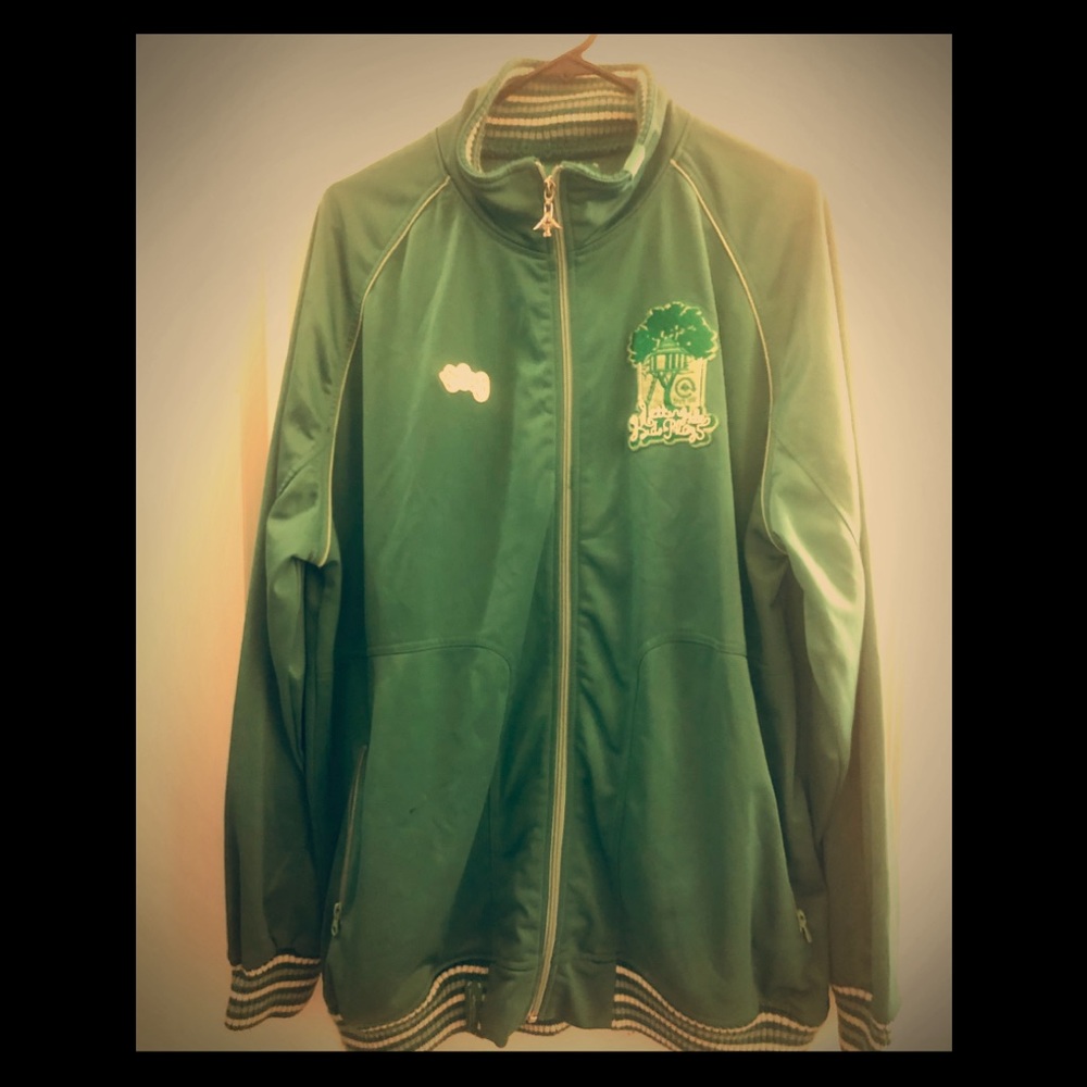Green LRG jacket.